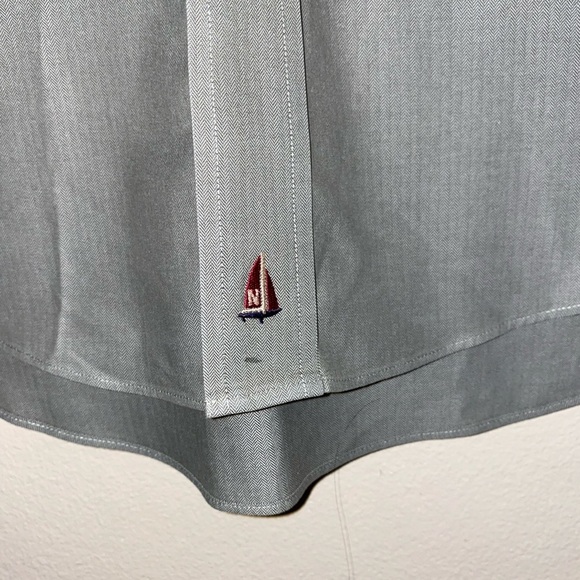 Nordstrom women’s‎ button down shirt size 16-37 light green 100% cotton spring - Picture 3 of 8